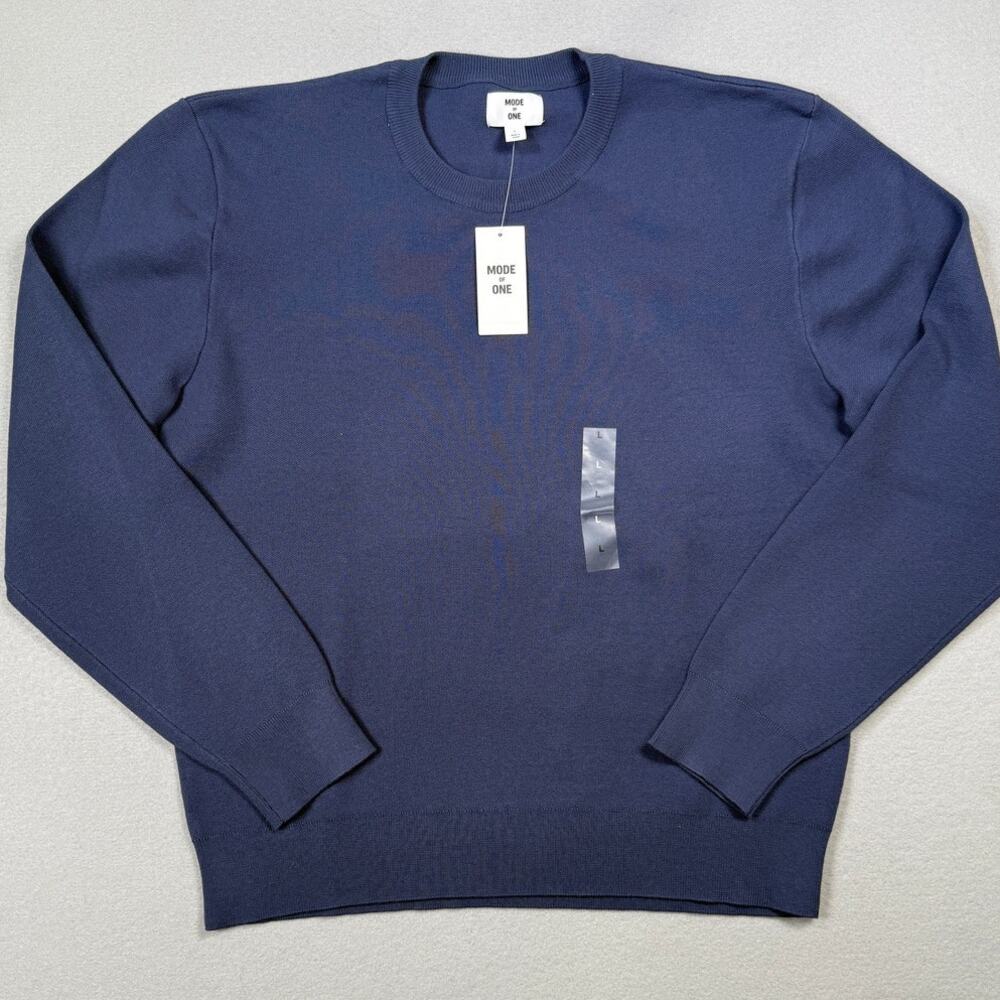 Mode of One Men's Regular-Fit Crewneck Sweater, Caspian Waters Large, $60